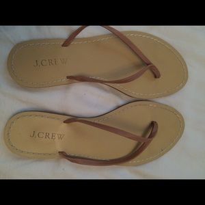 J.Crew Leather Rio Flip Flops