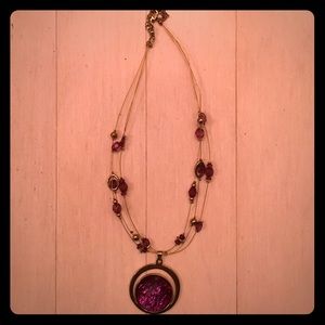 Purple and gold necklace