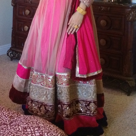 SOLD maxi gown anarkali two piece - Picture 3 of 4