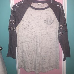 VS PINK quarter sleeve shirt