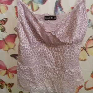 Bebe top stretchy lavender small