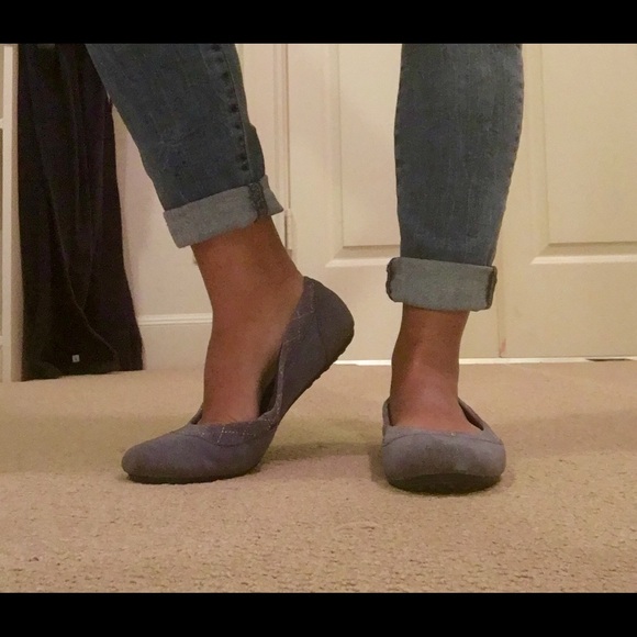 Lands' End Shoes - Lands End Smoky Blue Suede flats