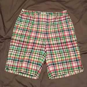 Colorful plaid shorts