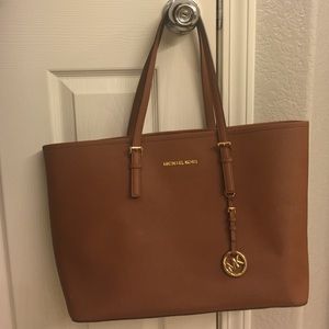 Michael Kors Cognac Jet Set Tote