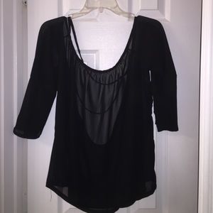 Long sleeve see through shirt