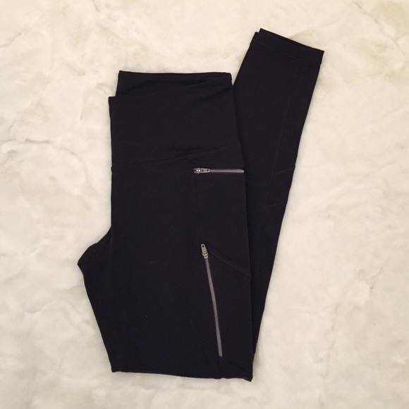 athleta leggings with zippers