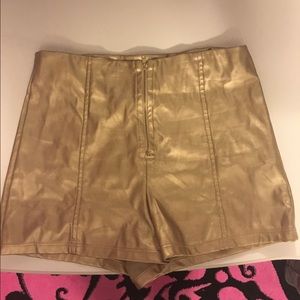 Metallic Gold Disco Shorts