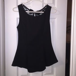 Black short sleeve blouse