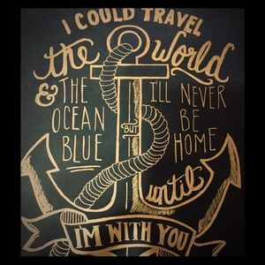 "Anchor" calligraphy design.