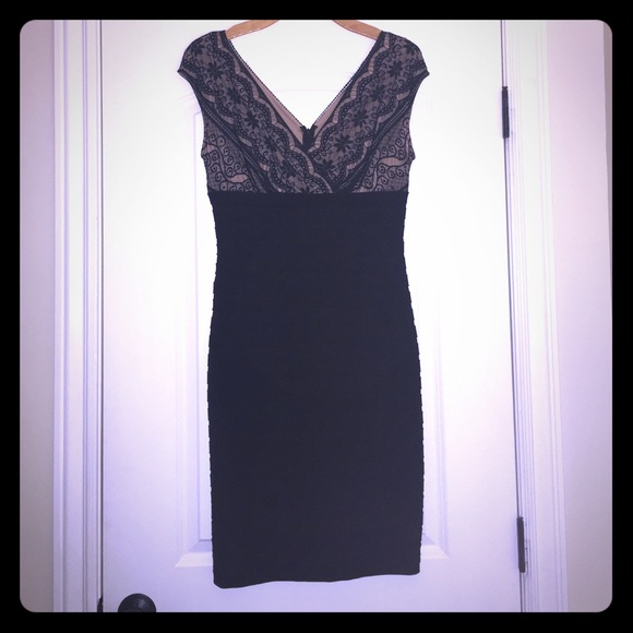 Bondage dress with black and nude lace detailing - Picture 1 of 3