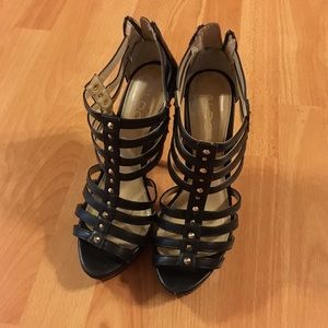 ALDO 4-inch high heel gold studded stilettos