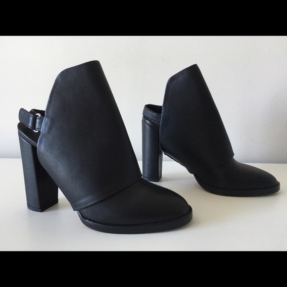 Vince Shoes - VINCE JODY LEATHER SLINGBACK MULE BOOTIES SIZE 36