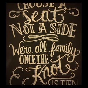 Wedding calligraphy design.