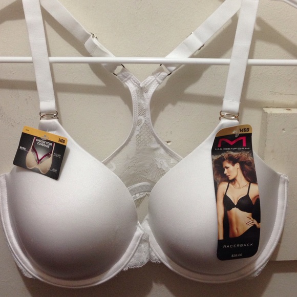34DD racerback white bra