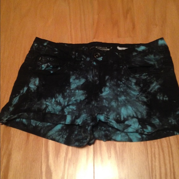 Blue Acid wash jean shorts