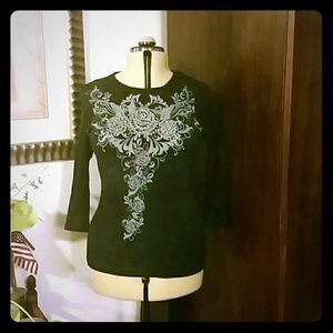 3/4 sleeve pull over top