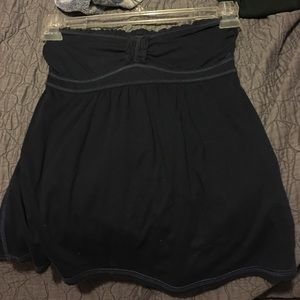 Navy blue strapless shirt