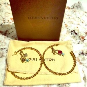 Authentic LOUIS VUITTON Sweet Monogram earrings .