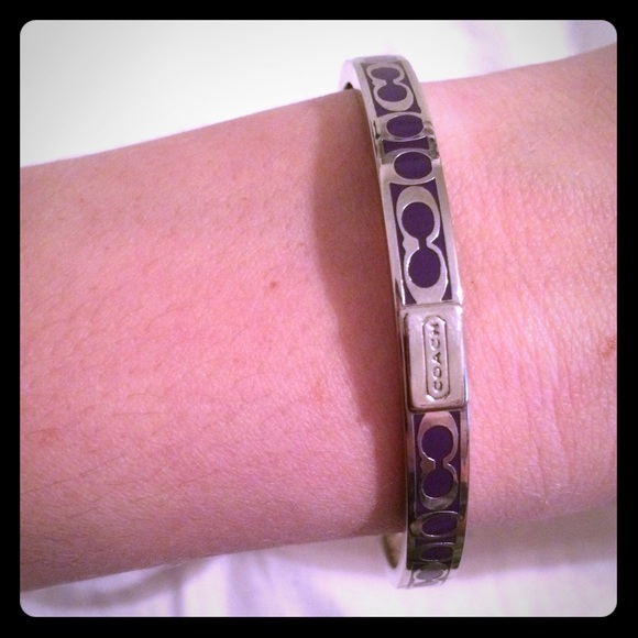 Coach Silver/Purple Bangle
