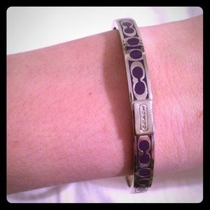 Coach Silver/Purple Bangle