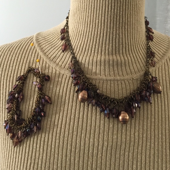 🌟STRETCH🌟Boho custom purple & burnish brass set.