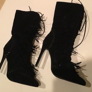 Fringe booties