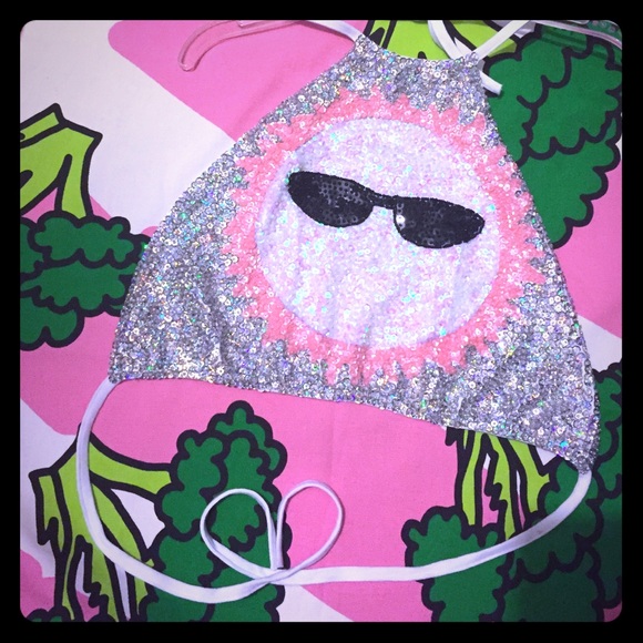 UNIF Tops - This is a love song All sequined halter top