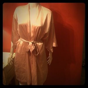 VS rose satin robe