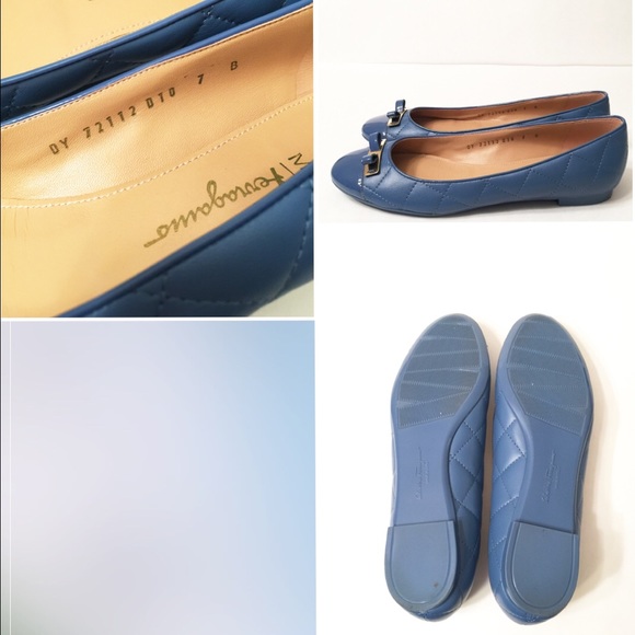 🎉Sale🎉 Auth Ferragamo leather flats/shoes SZ 7 - Picture 4 of 4