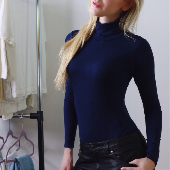 Boutique Tops - Kim Navy Bodysuit *Last Item*