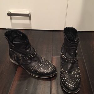 Studded ankle booties