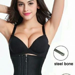 9 Steel Bones Triple Zipper Rubber Waist Trainer