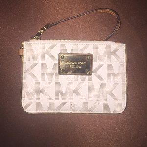 Vanilla MK Wristlet (Gold Metallic Trimming)