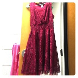 Pinkish/reddish tank top sleeved dress