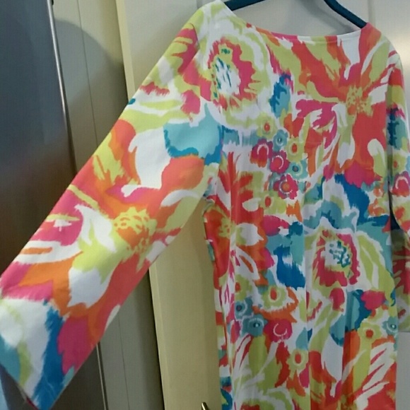 NWT Ruby Road Essentials Floral Top, S, Stretch Cotton, Colorful, Boatneck - Picture 3 of 7