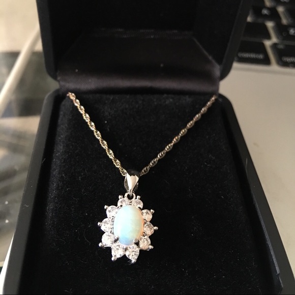 Australian opal necklace