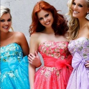 New Sherri Hill Fuchsia/Gold Size 2