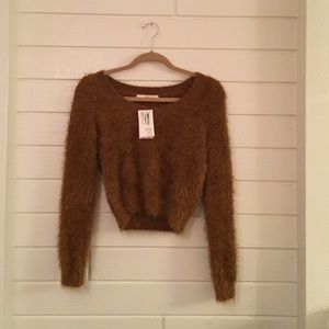 NWT American Apparel Fuzzy Cropped Sweater
