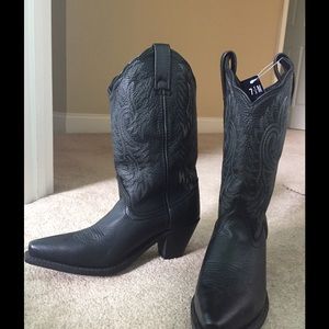 Black cowboy boots, authentic from Nashville, TN