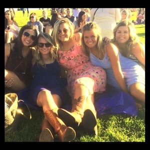 Asymmetrical pink floral sun dress