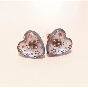 🌠💖HVN Blue Starry Heart Studs💖🌠