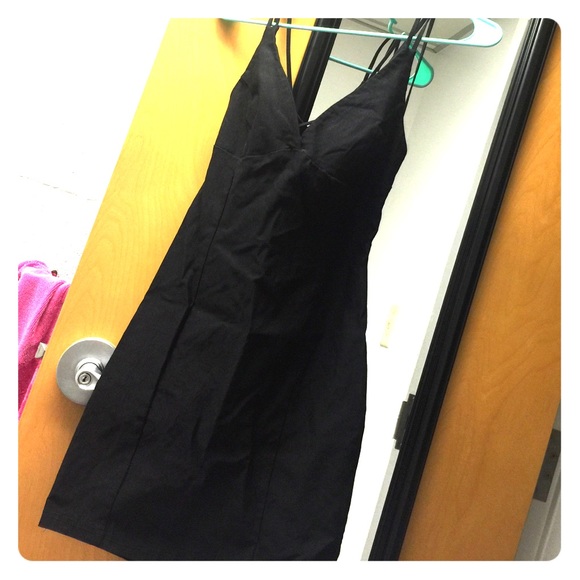 Sexy black strappy dress