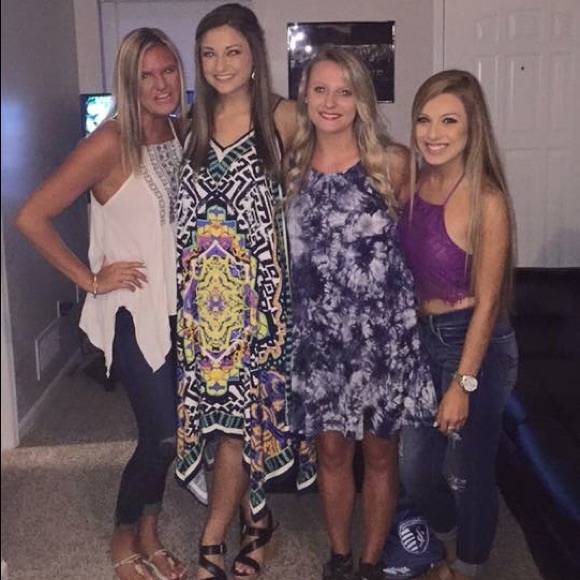 Asymmetrical patterned dress