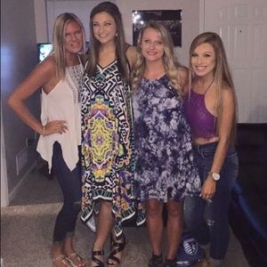 Asymmetrical patterned dress