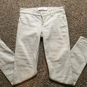 A&F kaki skinnies