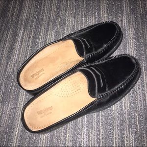 black leather slipper from UO