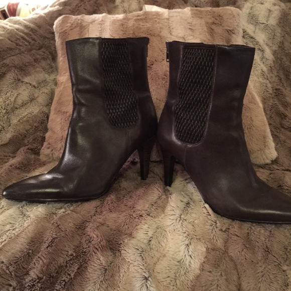 Dark Brown & Black leather boots