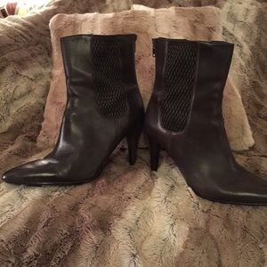 Dark Brown & Black leather boots
