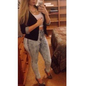 Acid Wash High Waist Jeans