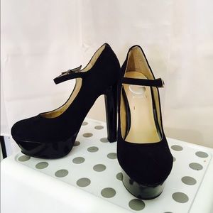 Black suede pumps from G by Guess